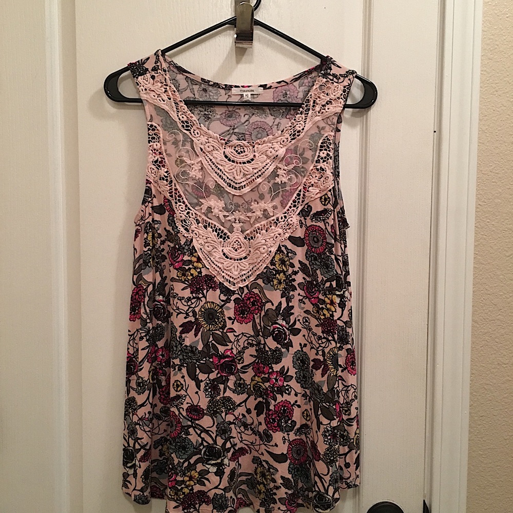 Floral Top with Lace